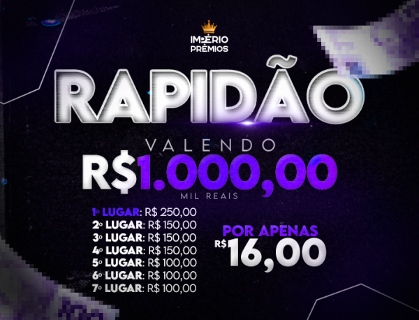 3º RAPIDINHA VALENDO R$1.000