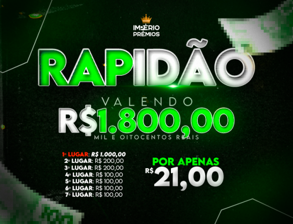 2º RAPIDINHA VALENDO R$1.800