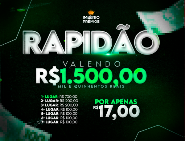 23º RAPIDINHA VALENDO R$1.500