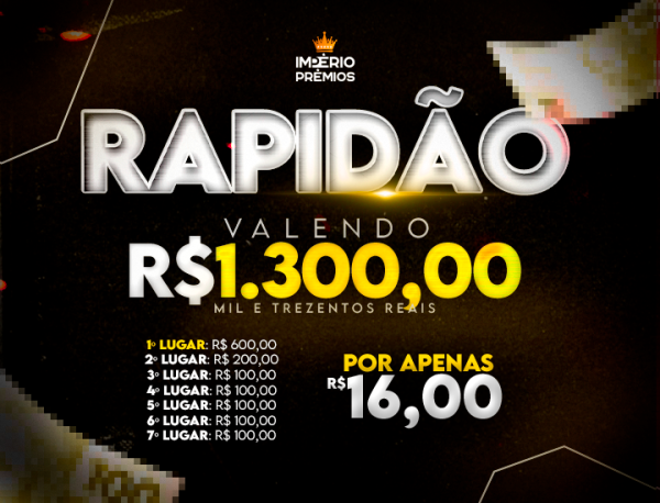 2° RAPIDINHA VALENDO R$1.300
