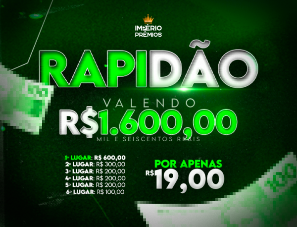 37º RAPIDINHA VALENDO R$1.600