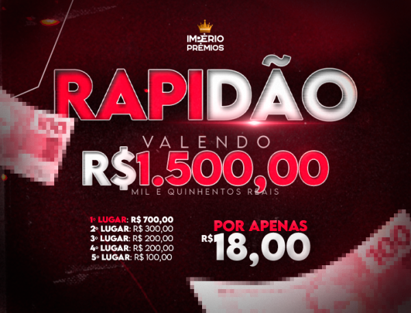 44º RAPIDINHA VALENDO R$1.500