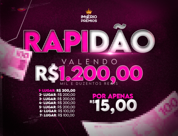 2º RAPIDINHA VALENDO R$1.200